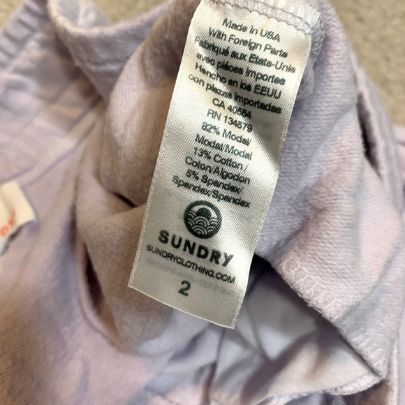 NWT Sundry Crop Flare Lounge Sweatpant Women Lavender Size Medium - Picture 5 of 8